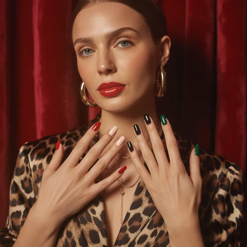 what color nail polish goes with a leopard print dress