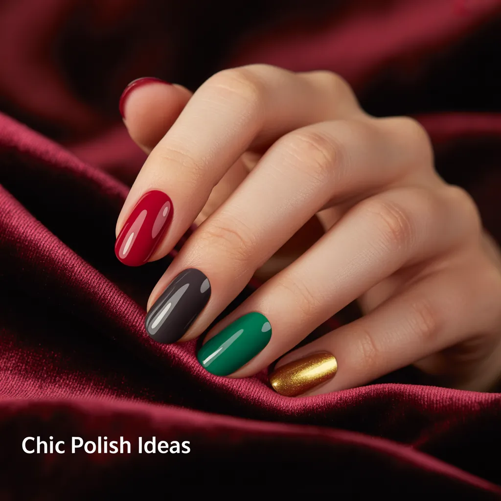 what color nails go with a black dress