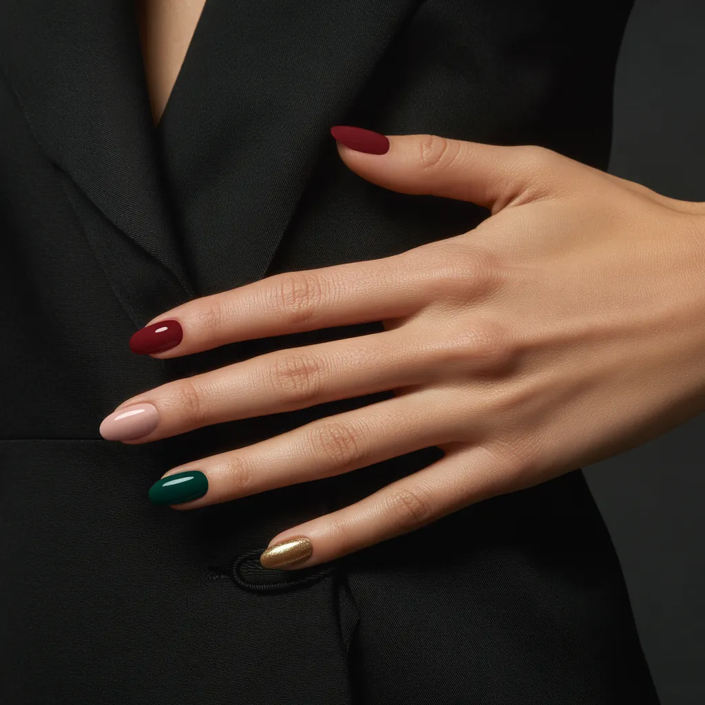 what color nails go with a black dress