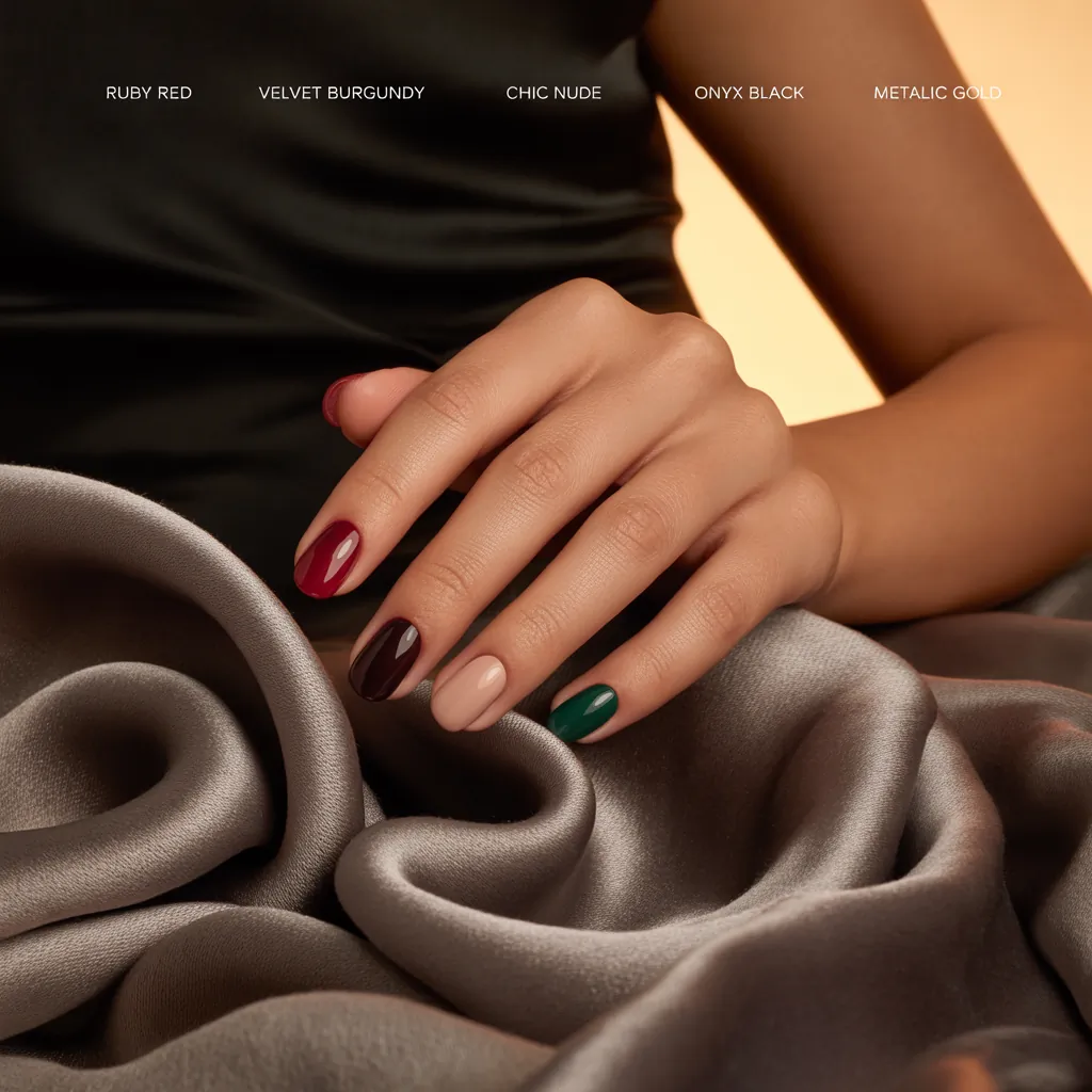 what color nails go with a black dress