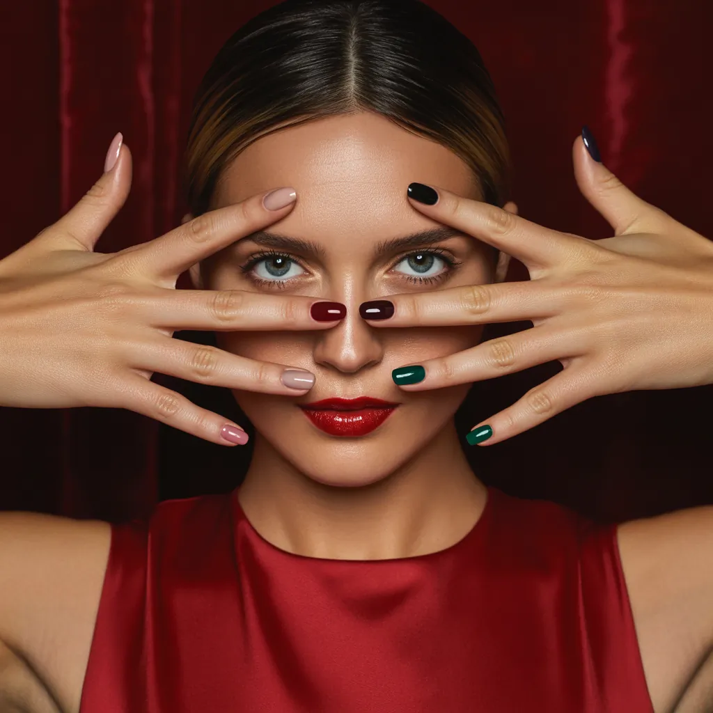 what color nails go with a red dress
