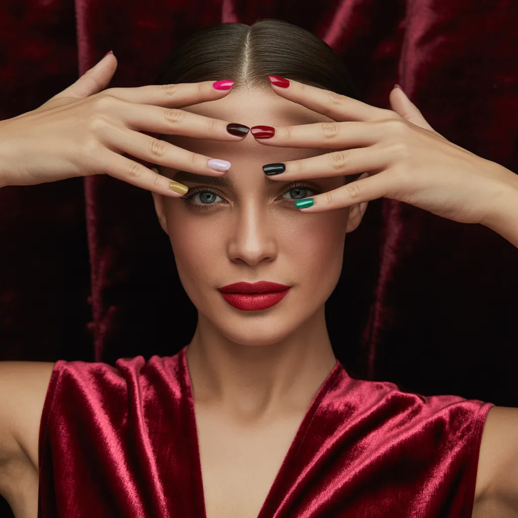 what color nails go with a red dress