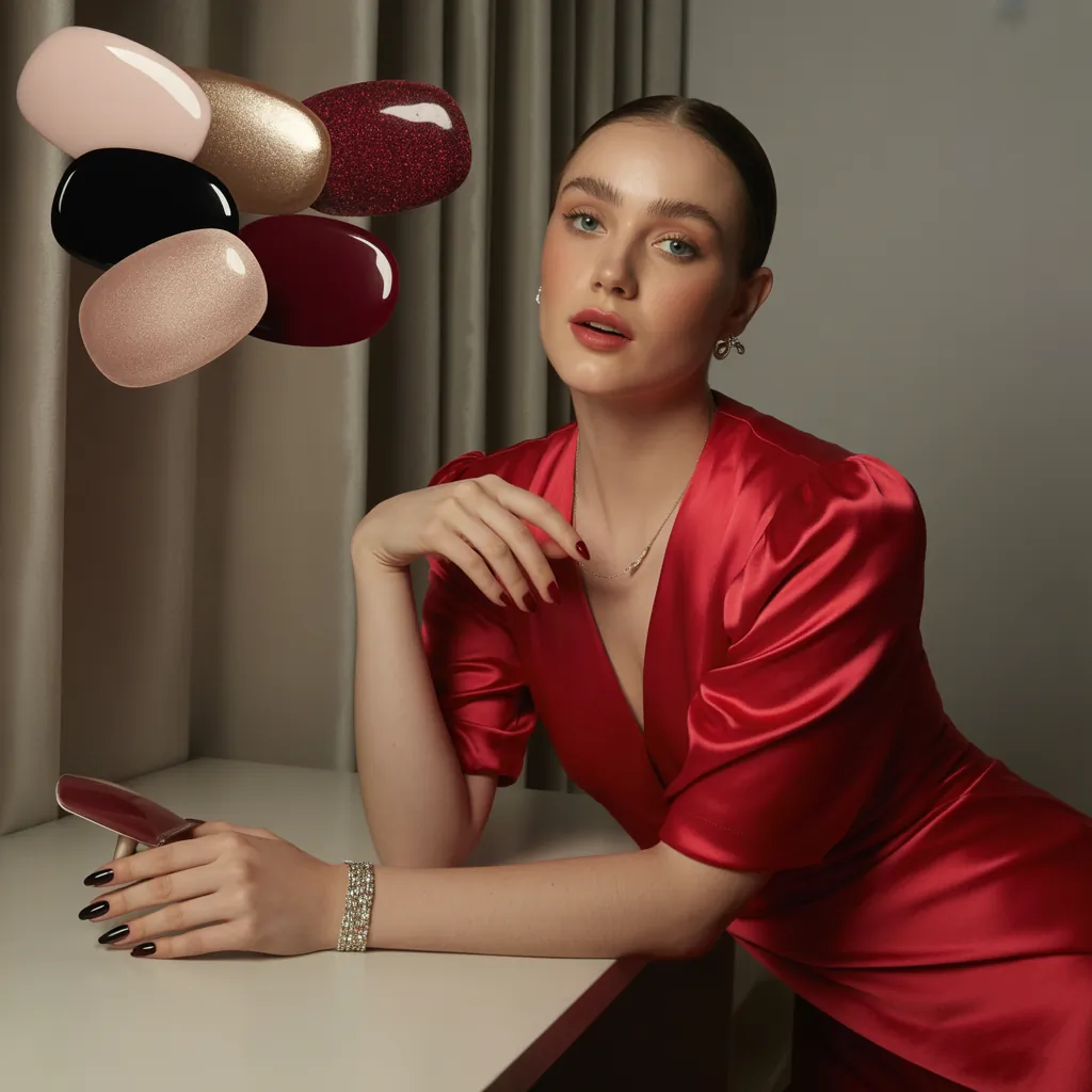 what color nails go with a red dress
