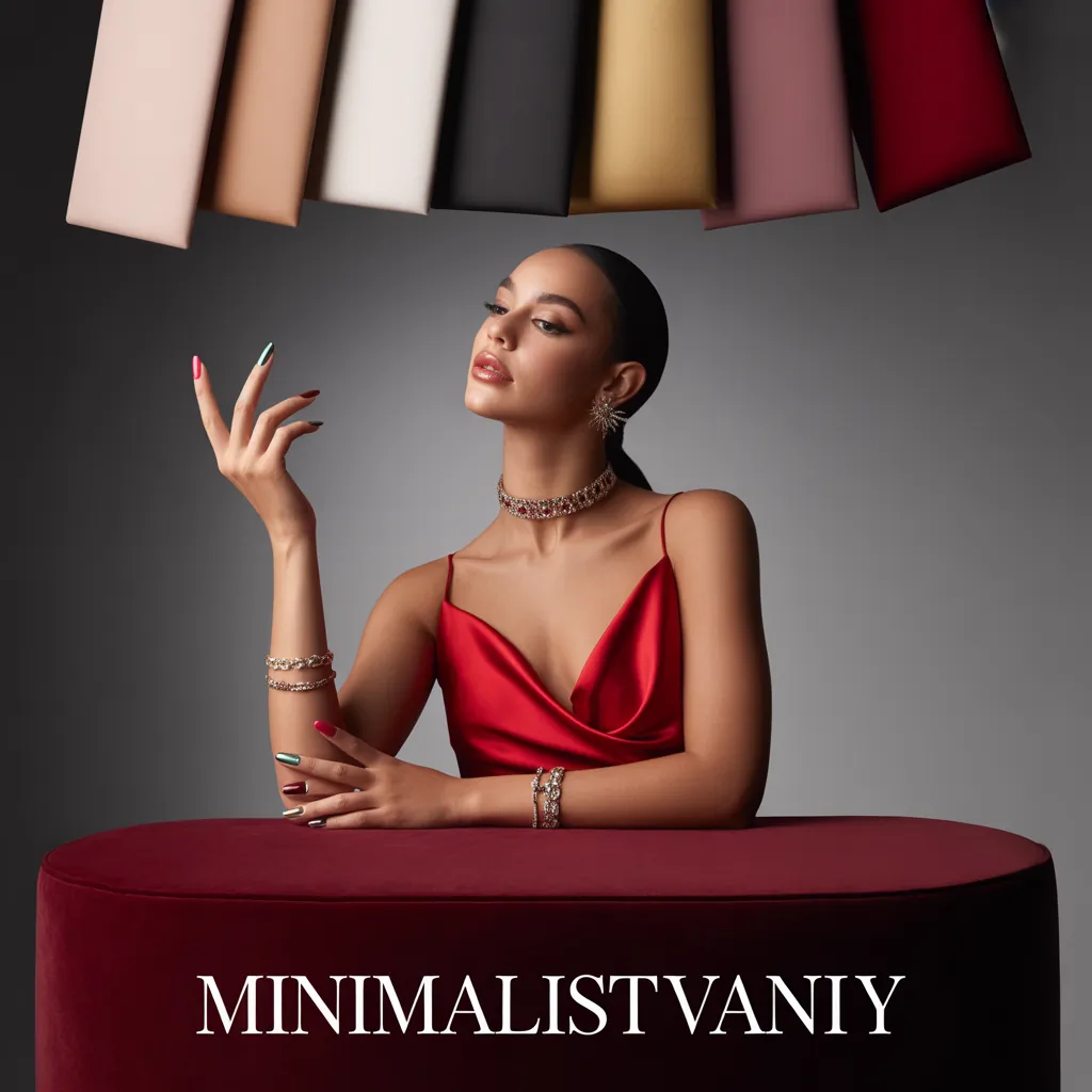 what color nails go with a red dress