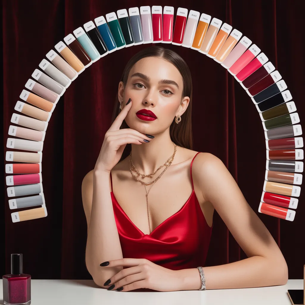 what color nails go with a red dress