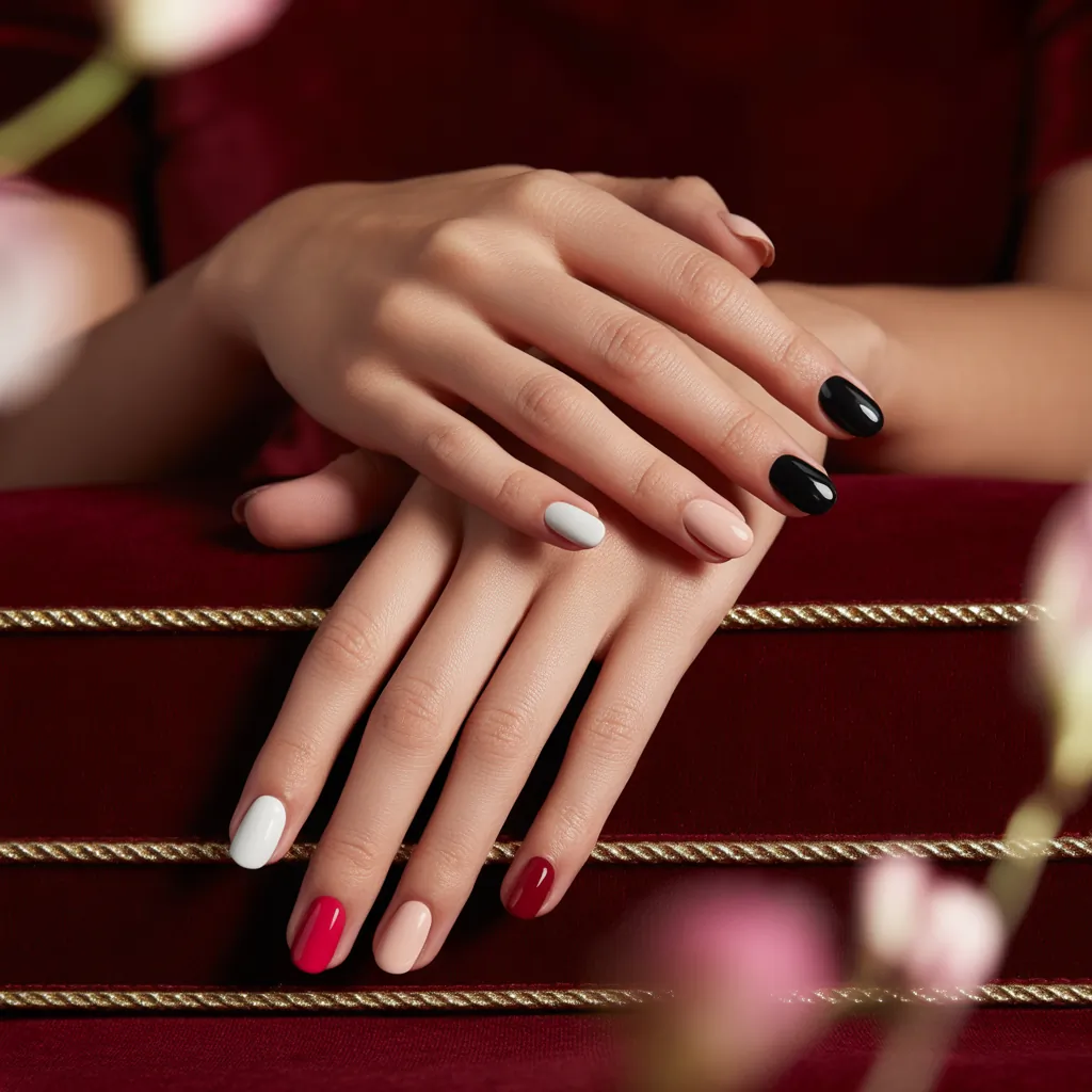 what color nails go with a red dress