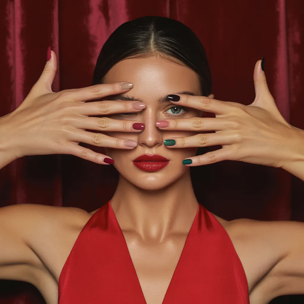 what color nails go with a red dress