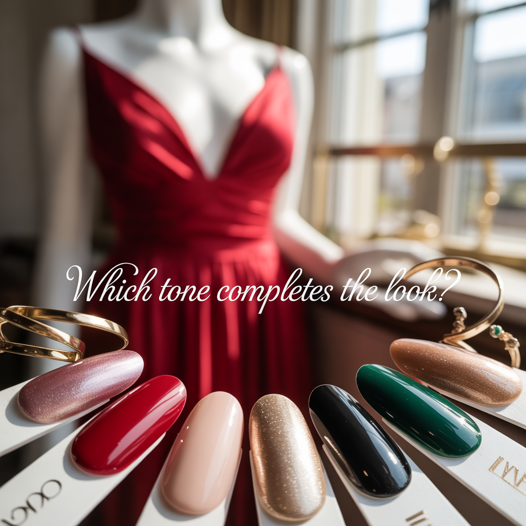 what color nails go with a red dress