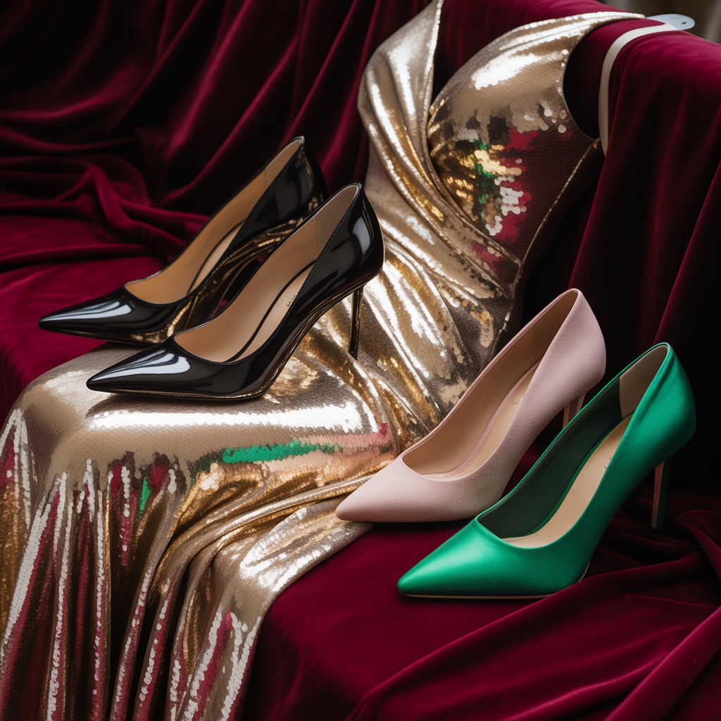 what color shoes go with a gold dress