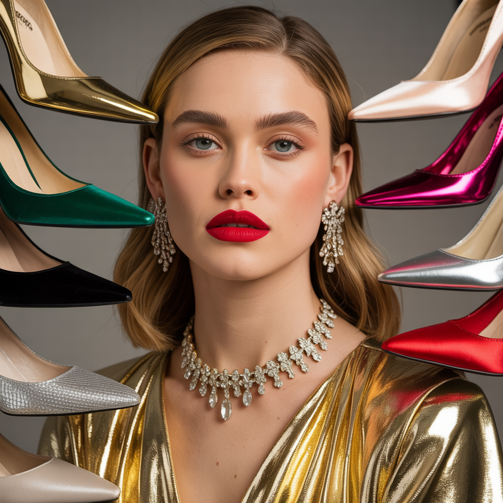 what color shoes go with a gold dress