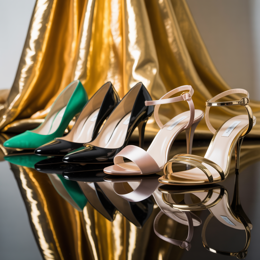 what color shoes go with a gold dress