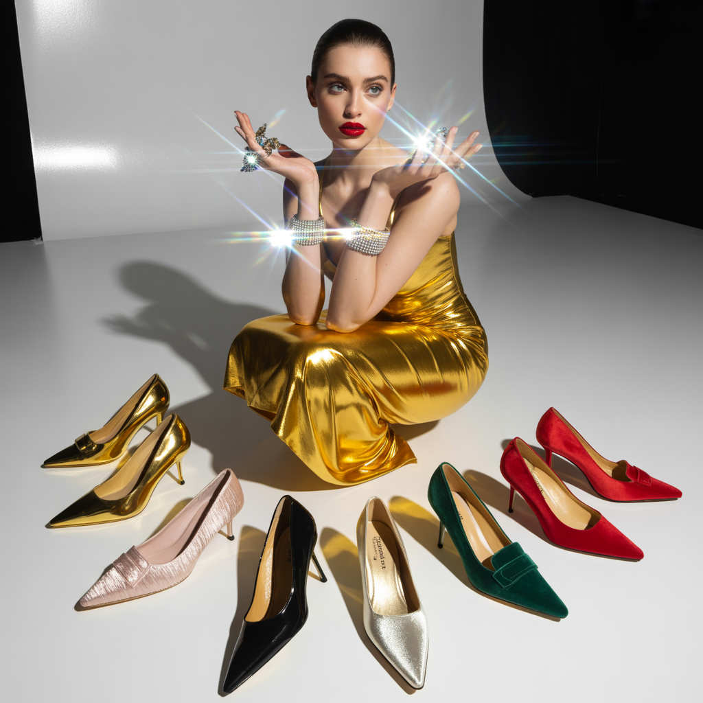 what color shoes go with a gold dress