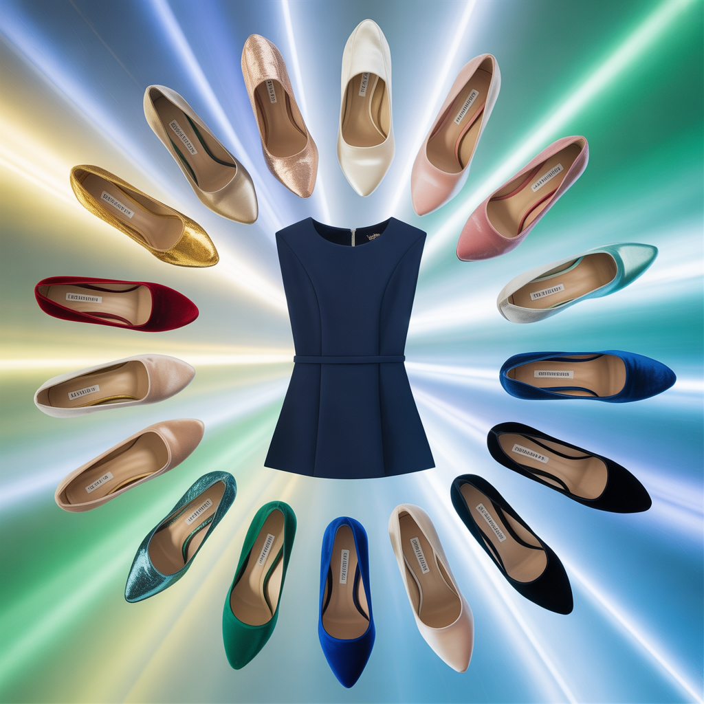 what color shoes go with a navy dress