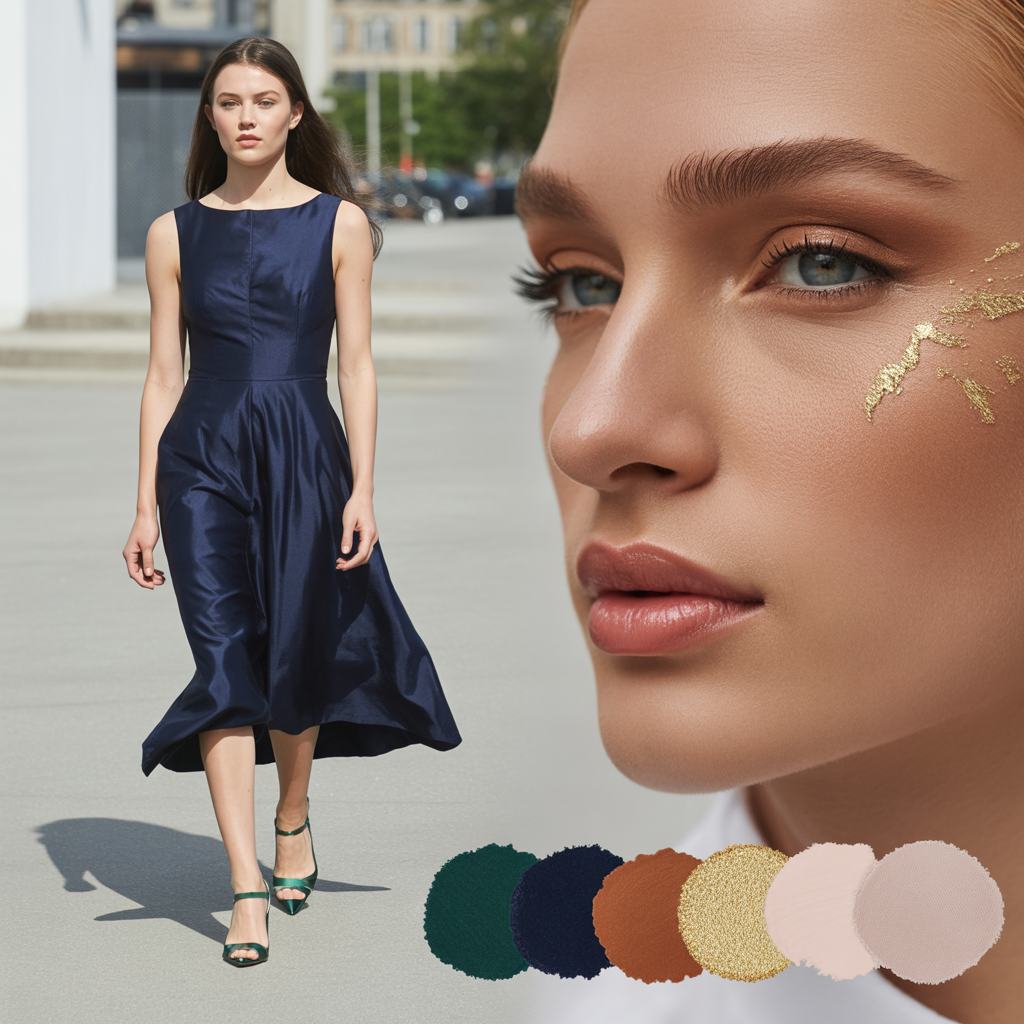 what color shoes go with a navy dress