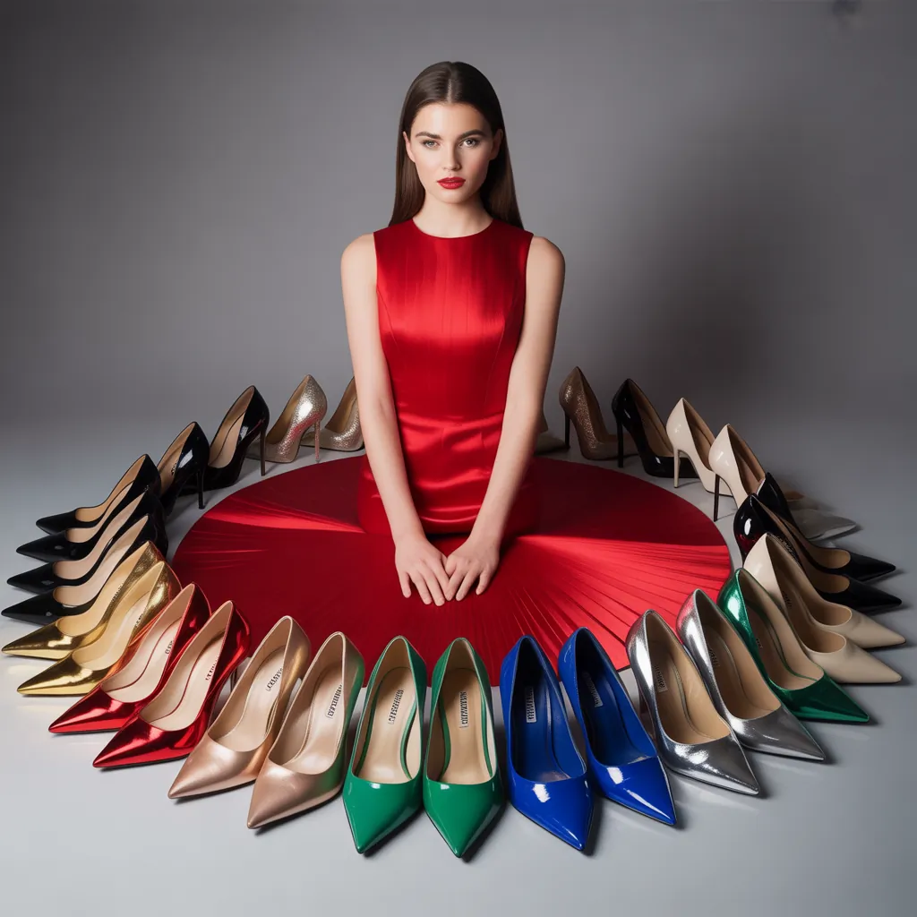 what color shoes go with a red dress