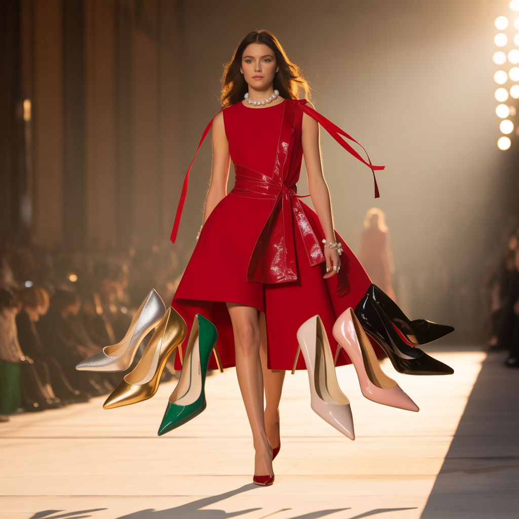 what color shoes go with a red dress