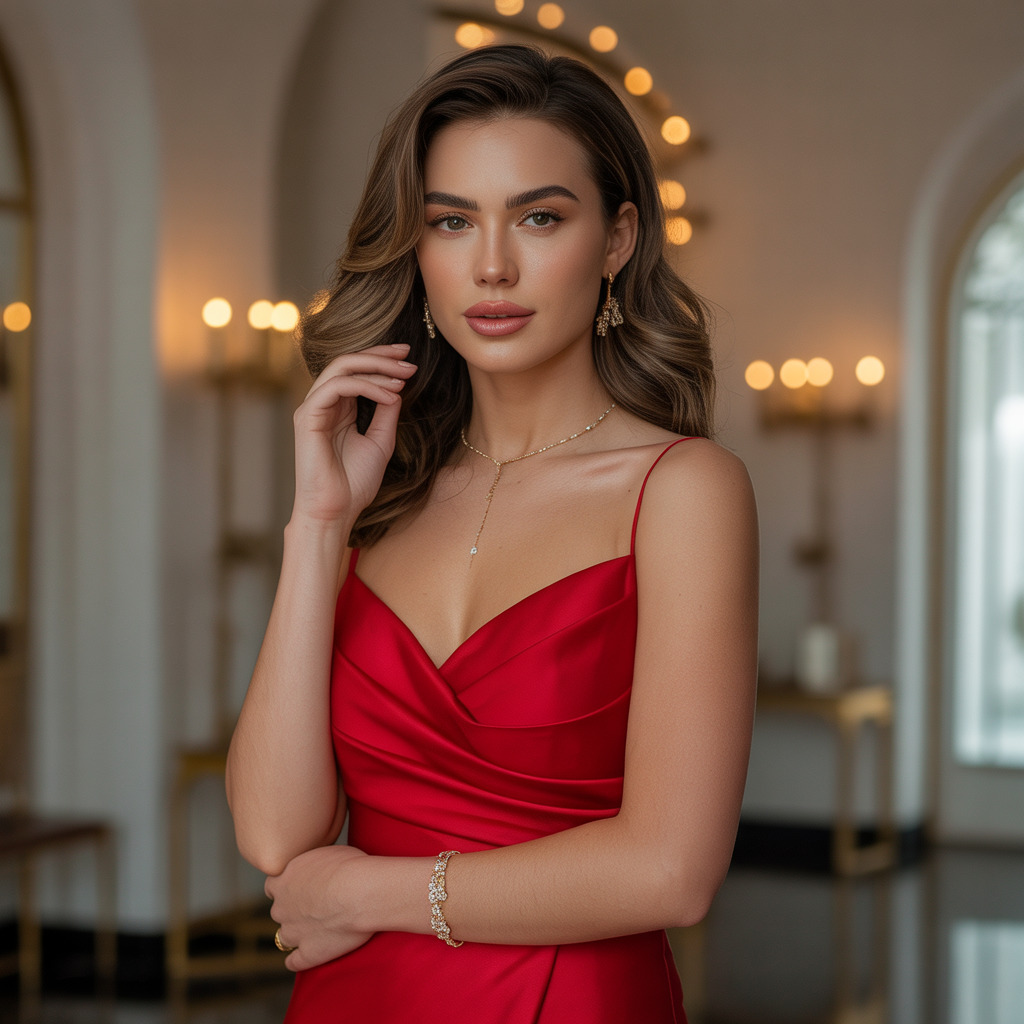 what color shoes go with a red dress