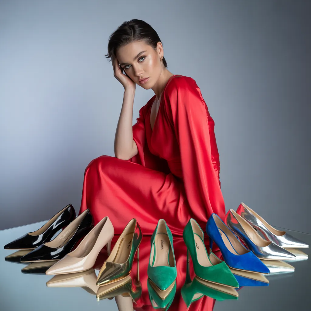 what color shoes go with a red dress