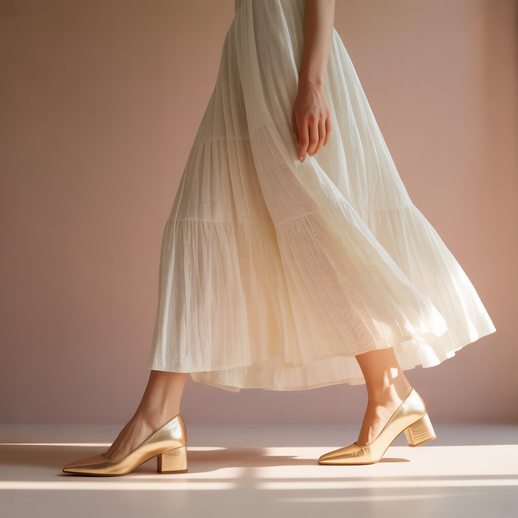 what color shoes go with a white dress