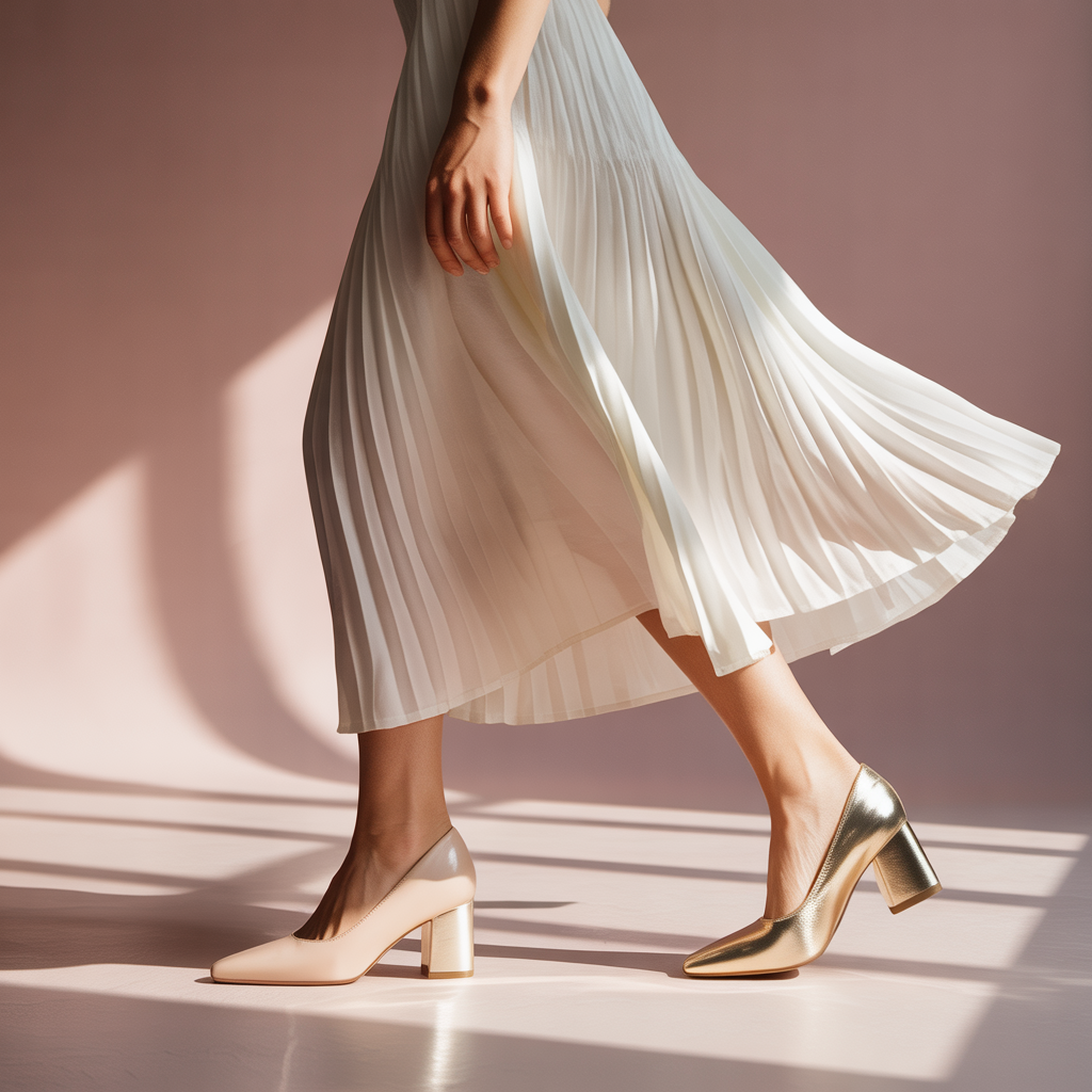 what color shoes go with a white dress