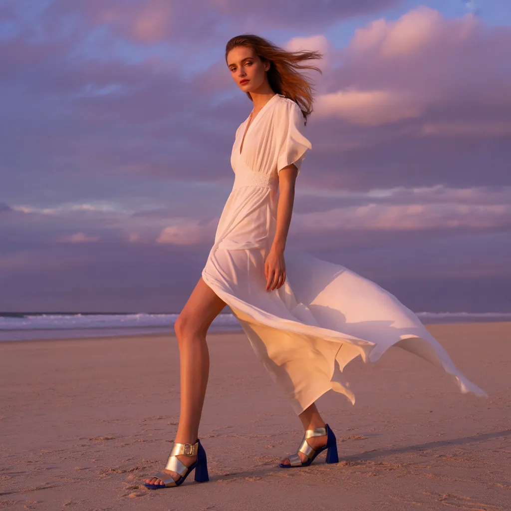 what color shoes go with a white dress