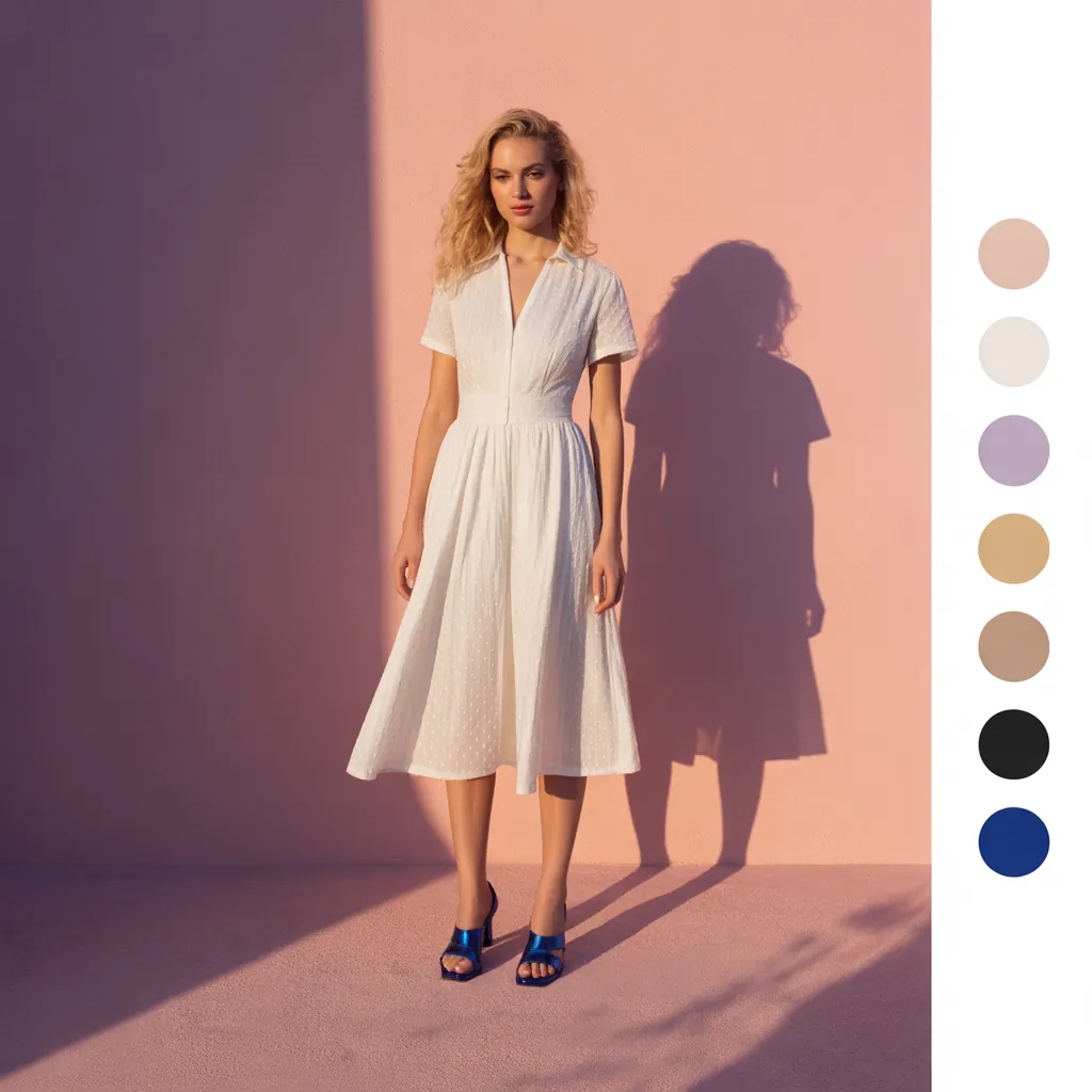 what color shoes go with a white dress