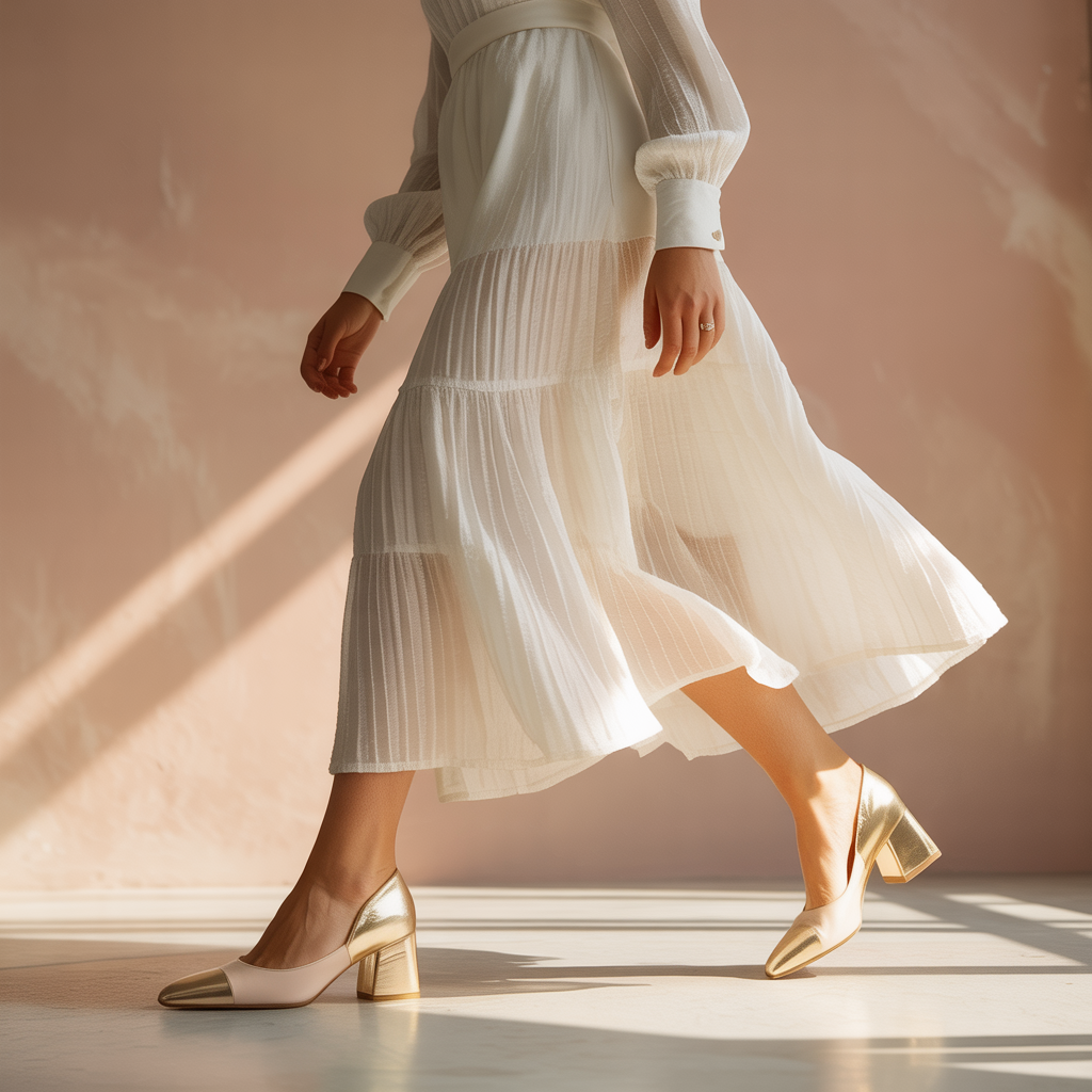 what color shoes go with a white dress