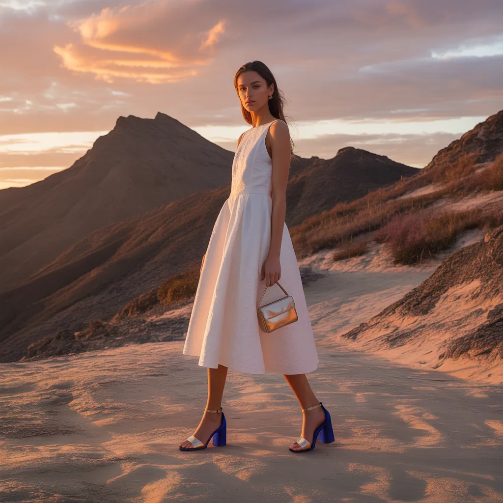 what color shoes go with a white dress