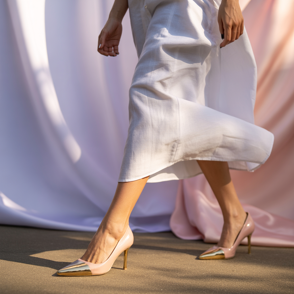 what color shoes go with a white dress
