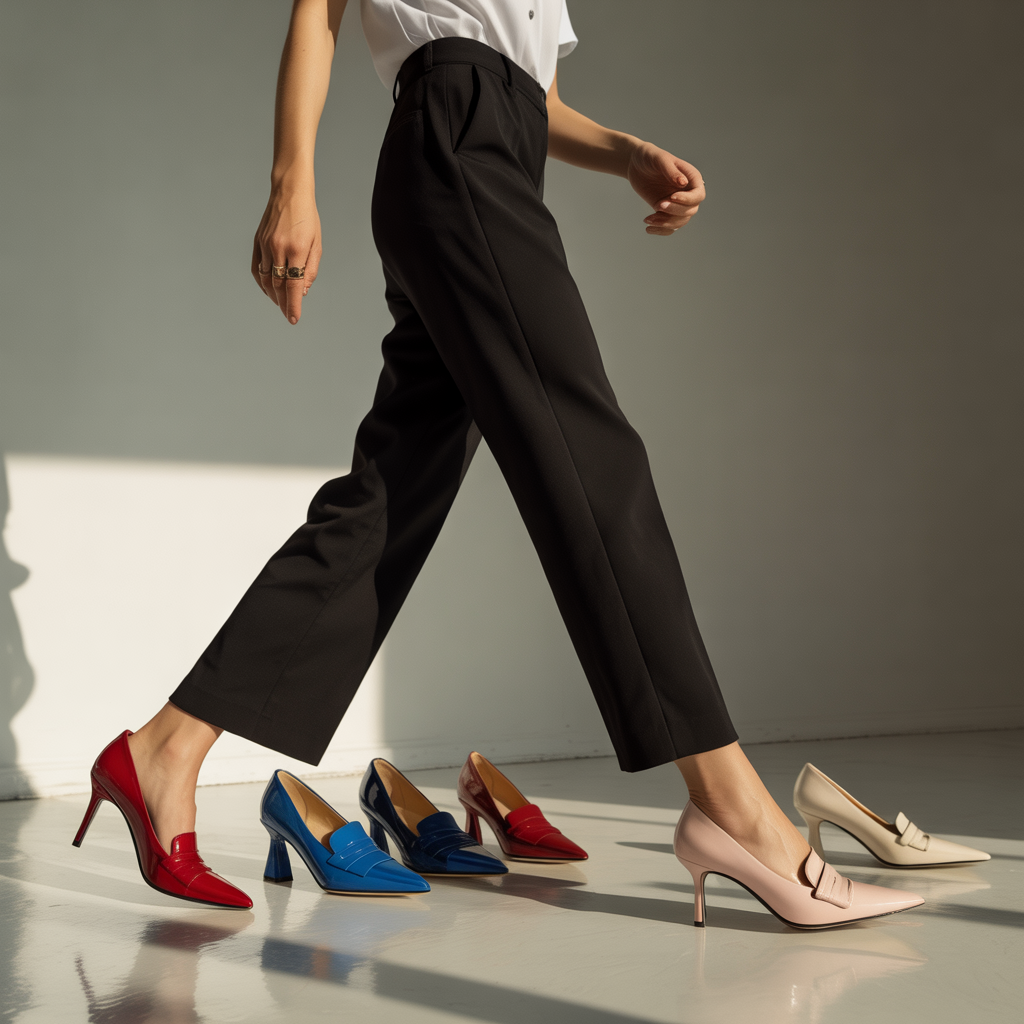 what color shoes go with black pants