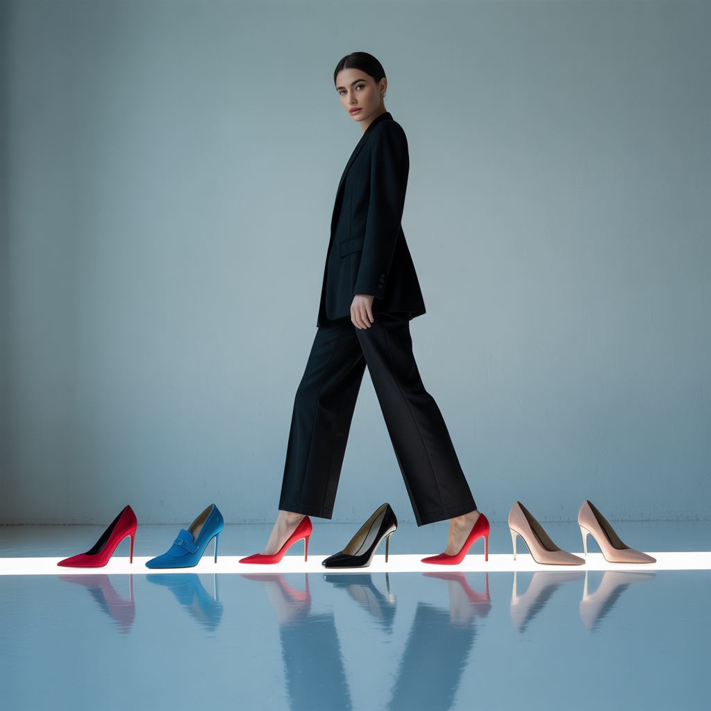 what color shoes go with black pants
