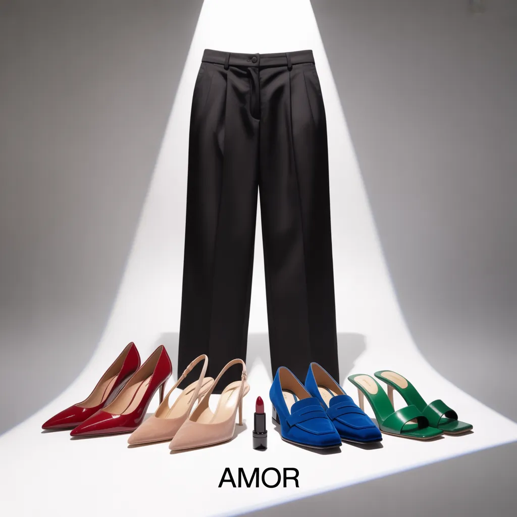 what color shoes go with black pants