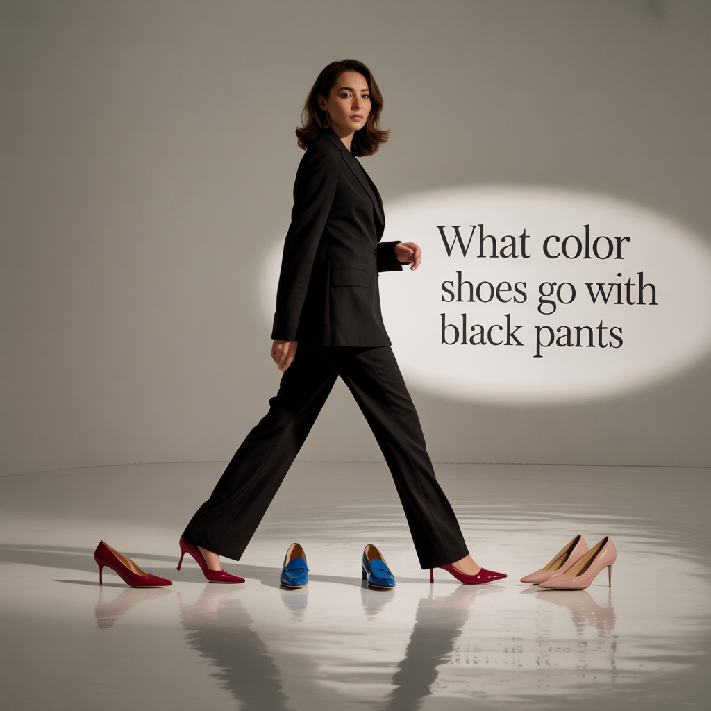 what color shoes go with black pants