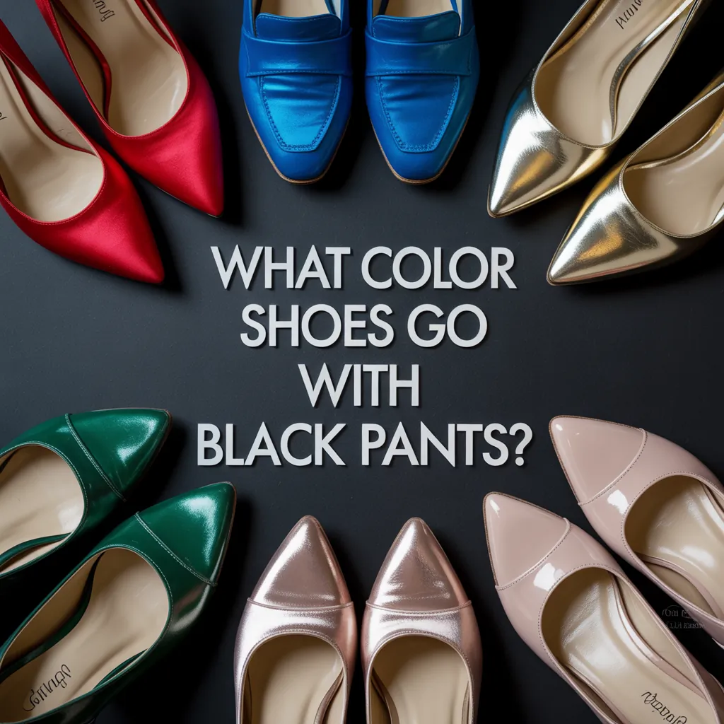what color shoes go with black pants