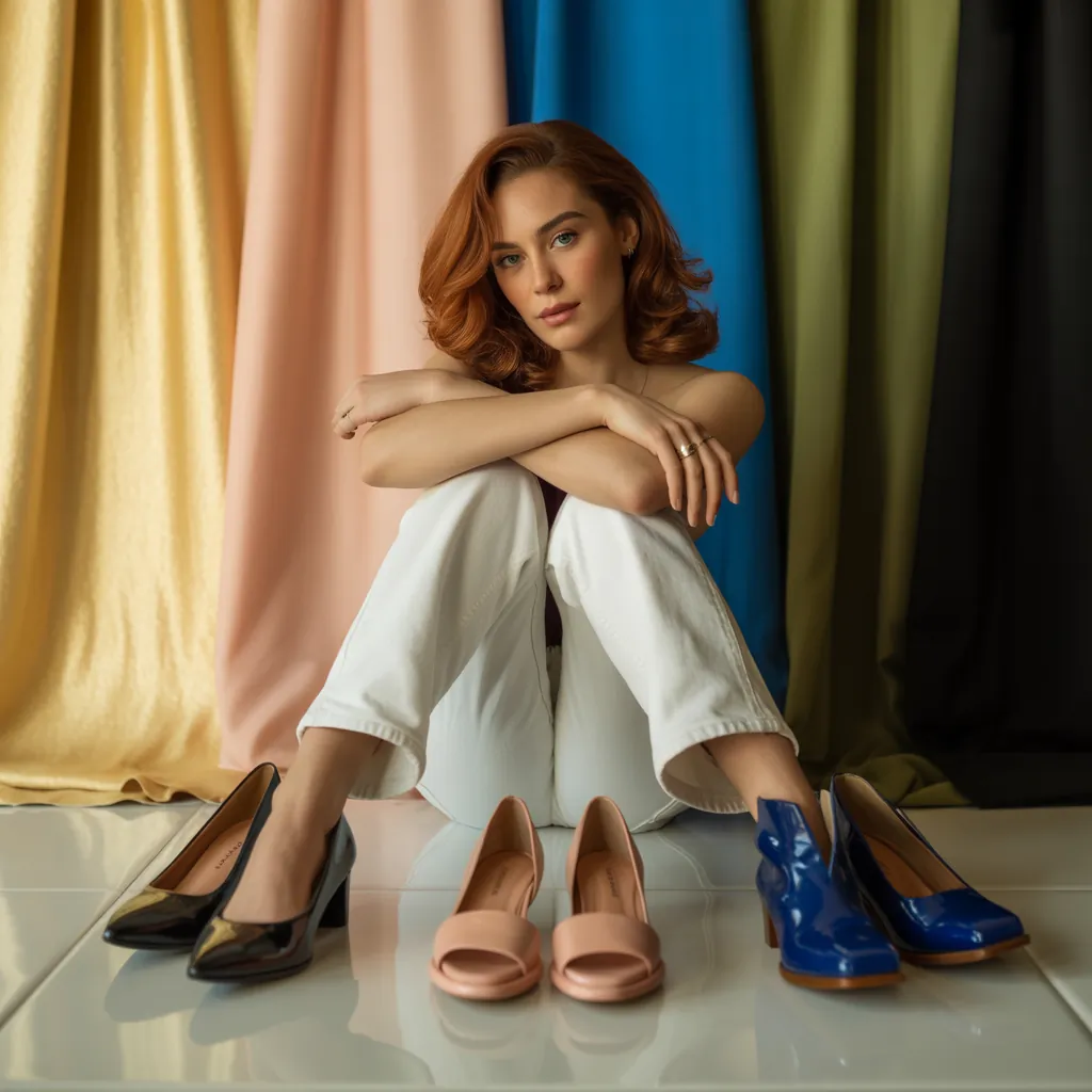 what color shoes go with white jeans