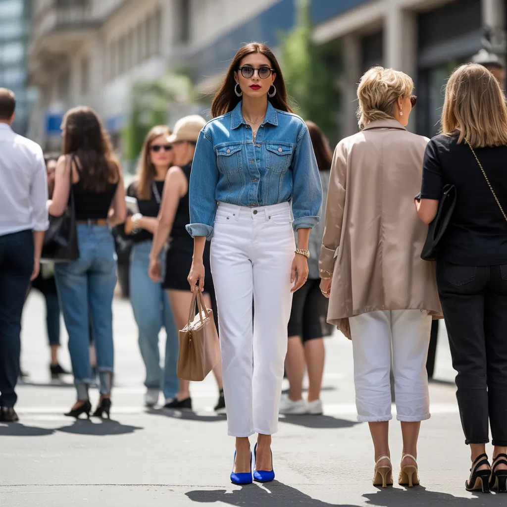 what color shoes go with white jeans