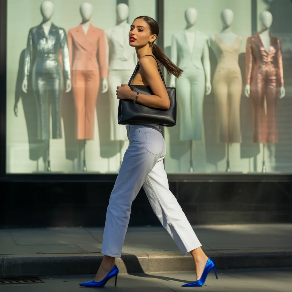 what color shoes go with white jeans