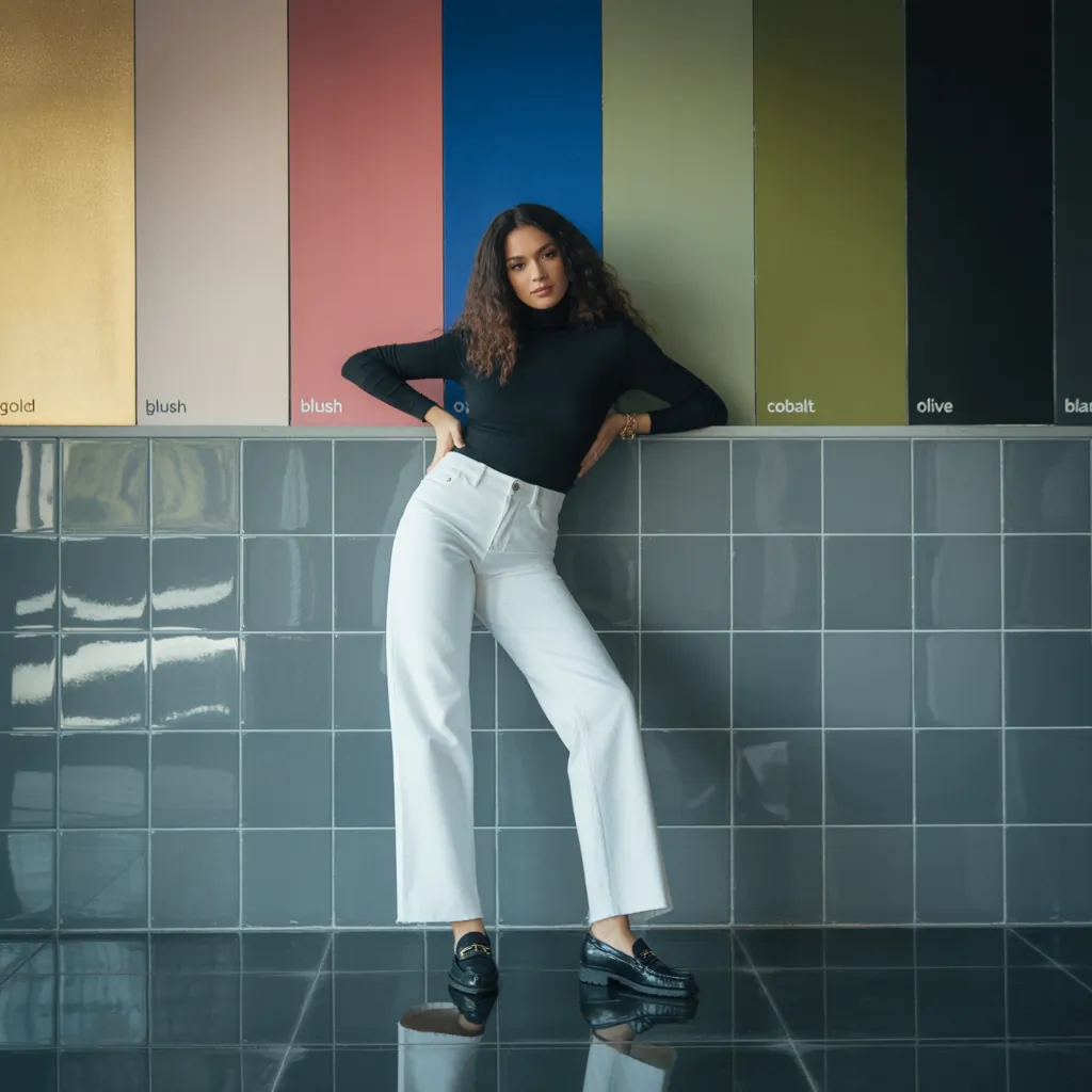 what color shoes go with white jeans