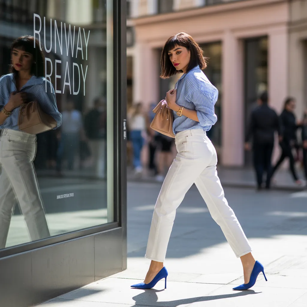 what color shoes go with white jeans