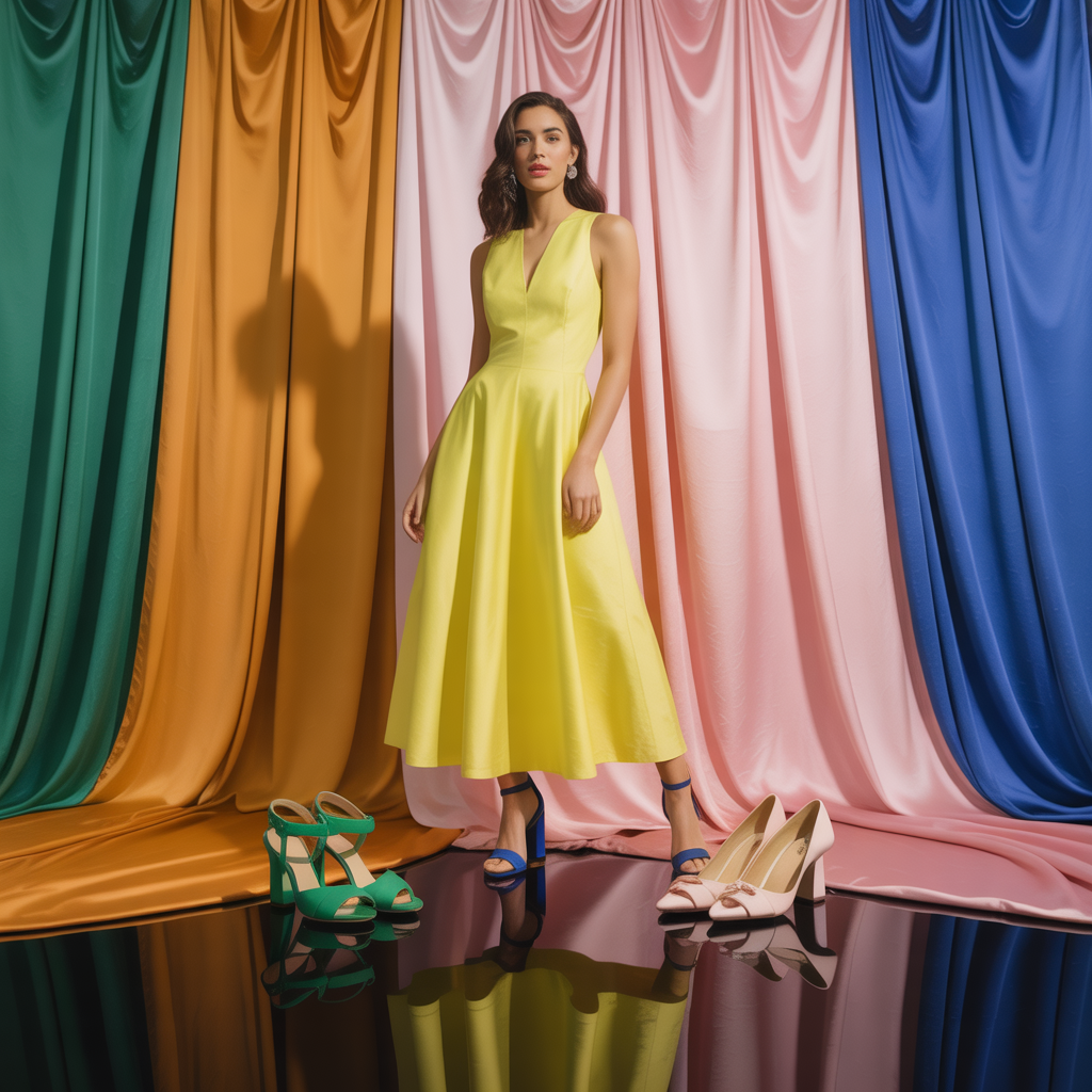 what color shoes to wear with a yellow dress