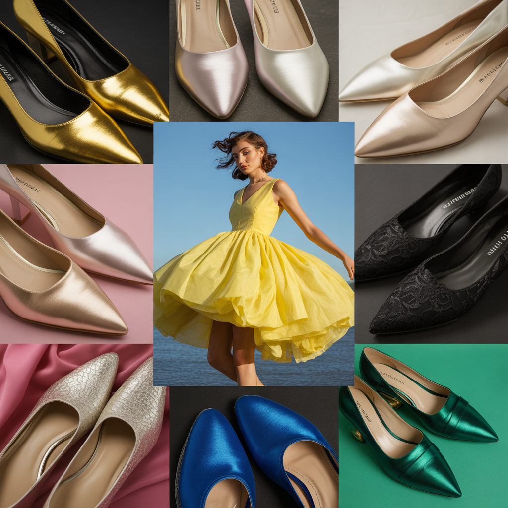what color shoes to wear with a yellow dress