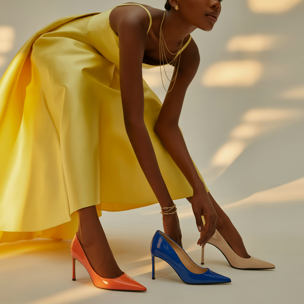 what color shoes to wear with a yellow dress