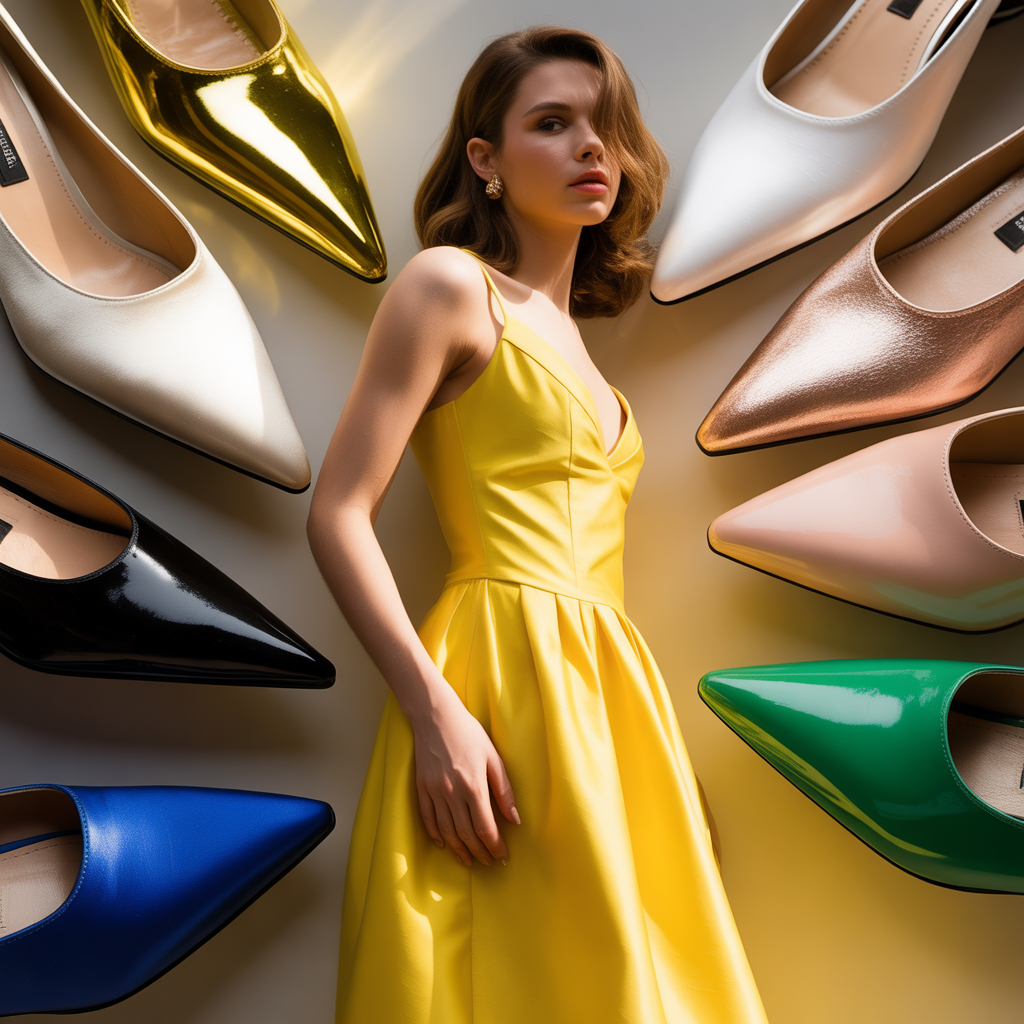 what color shoes to wear with a yellow dress