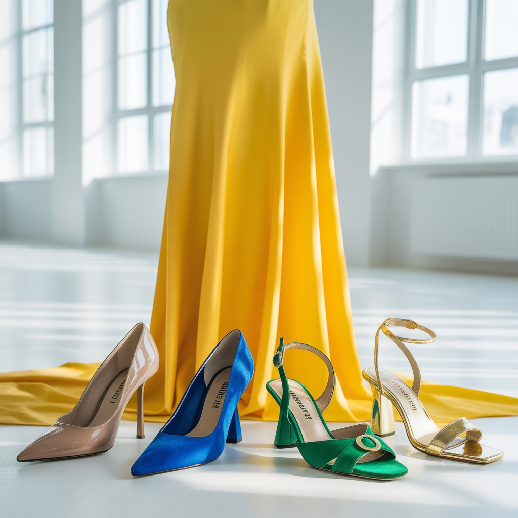 what color shoes to wear with a yellow dress