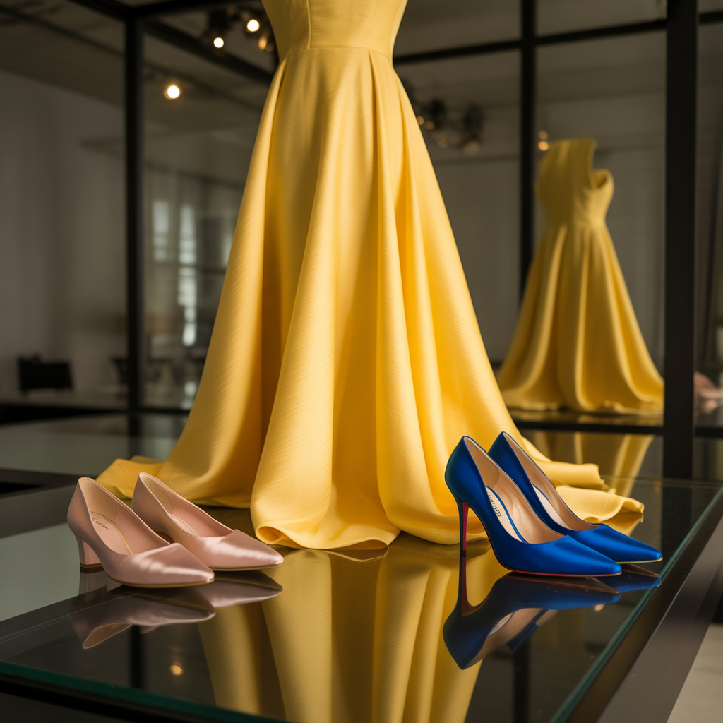 what color shoes to wear with a yellow dress