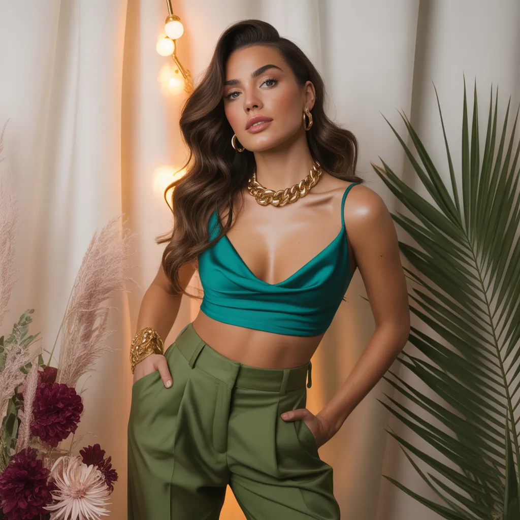 what color top to wear with olive green pants