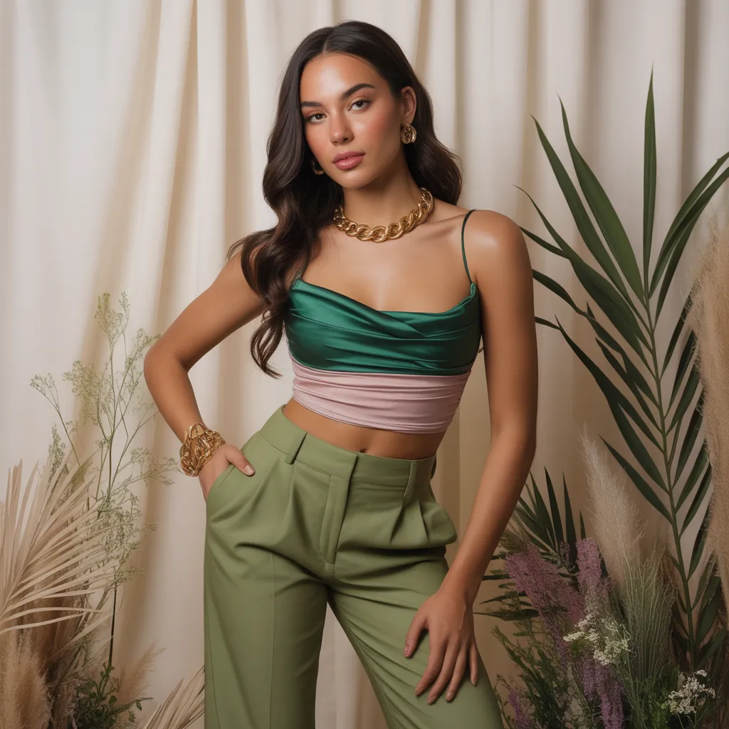 what color top to wear with olive green pants