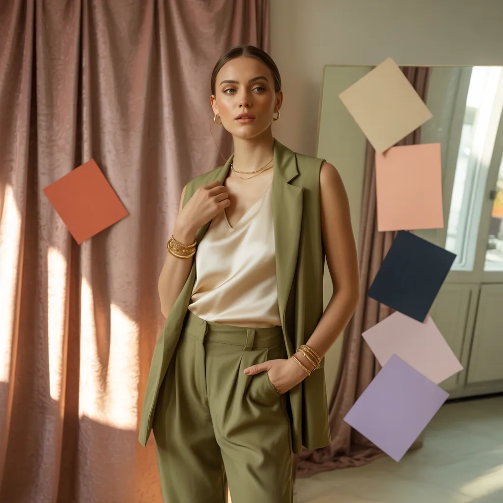 what color top to wear with olive green pants