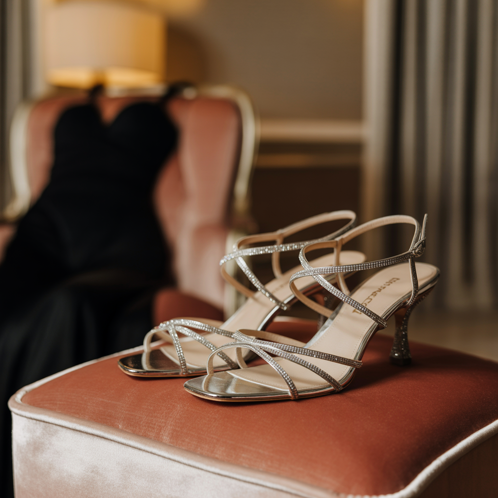 what evening shoes to wear with a black dress