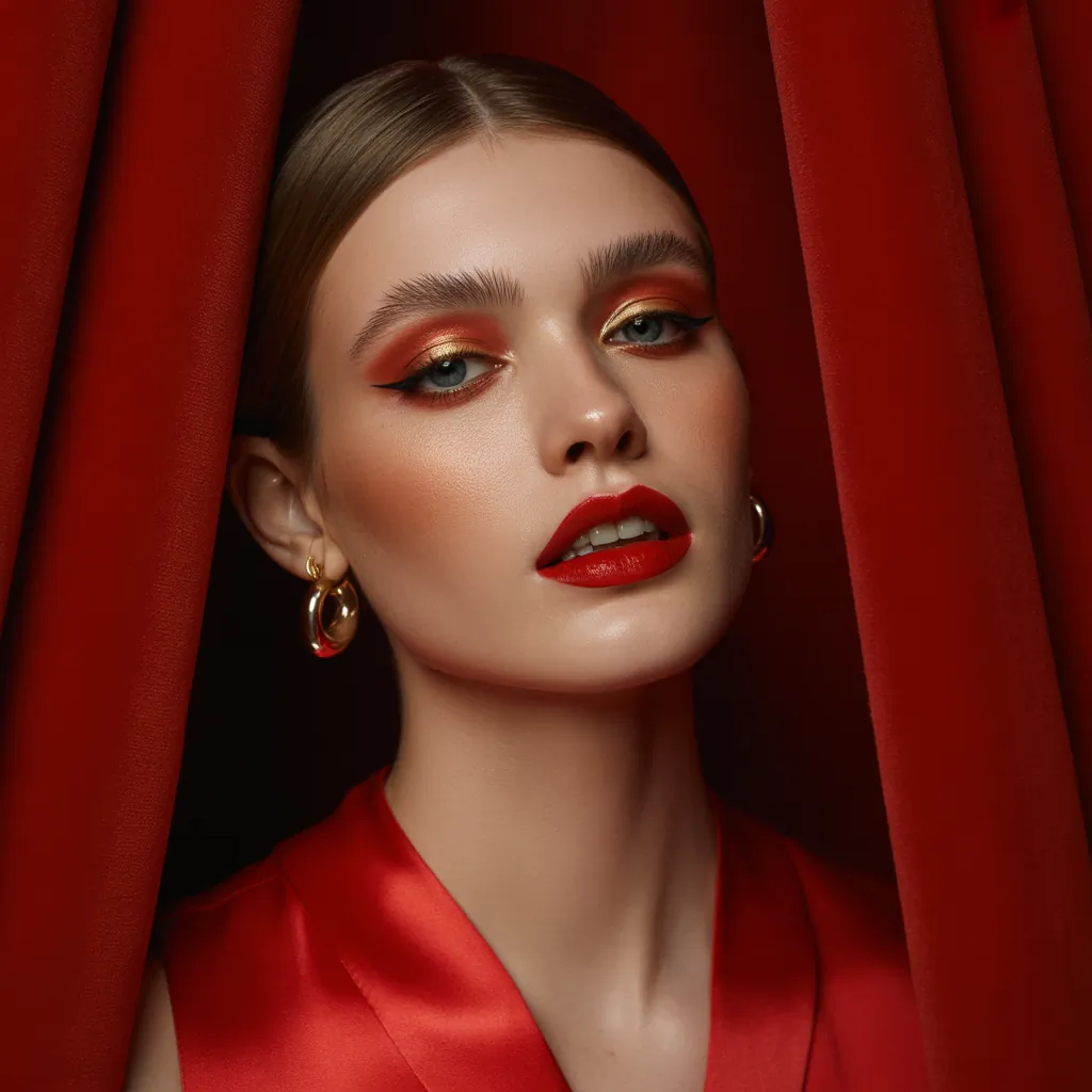 what eyeshadow goes with a red dress